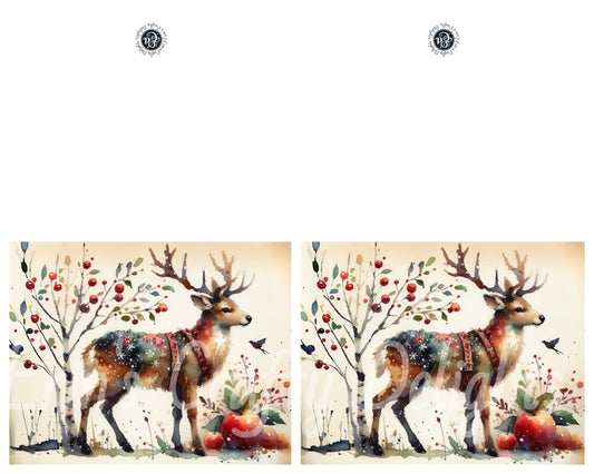 1 Winter's Touch Deer Christmas Card