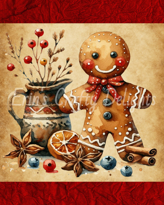 1 Rustic Gingerbread Man