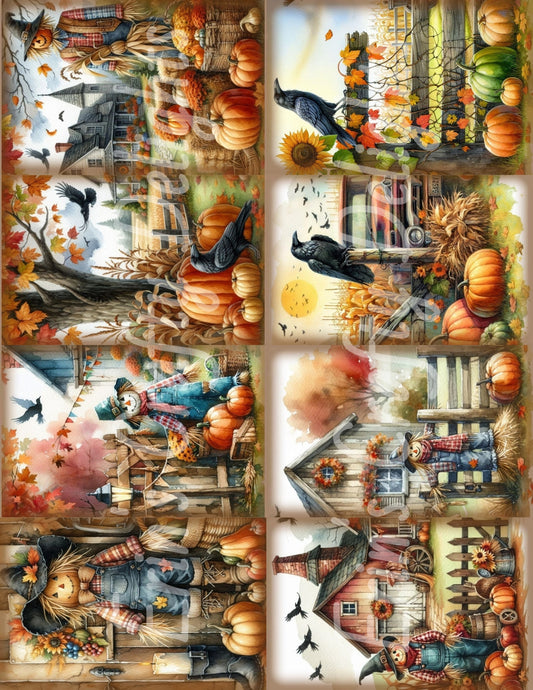 I Love Fall on the Farm Junk Journal Mini Page Set