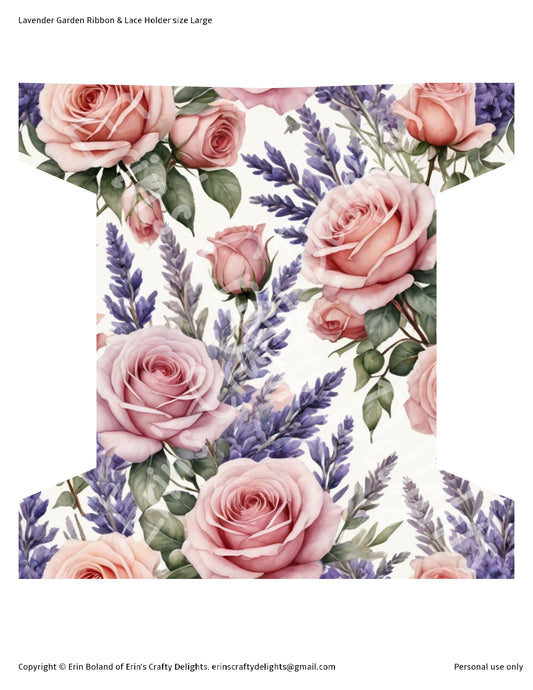 Lavender Garden Ribbon & Lace Holder Set! Large
