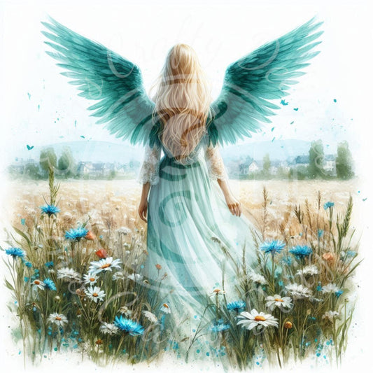 10 Sq Angel of Spring 8x8 Printable