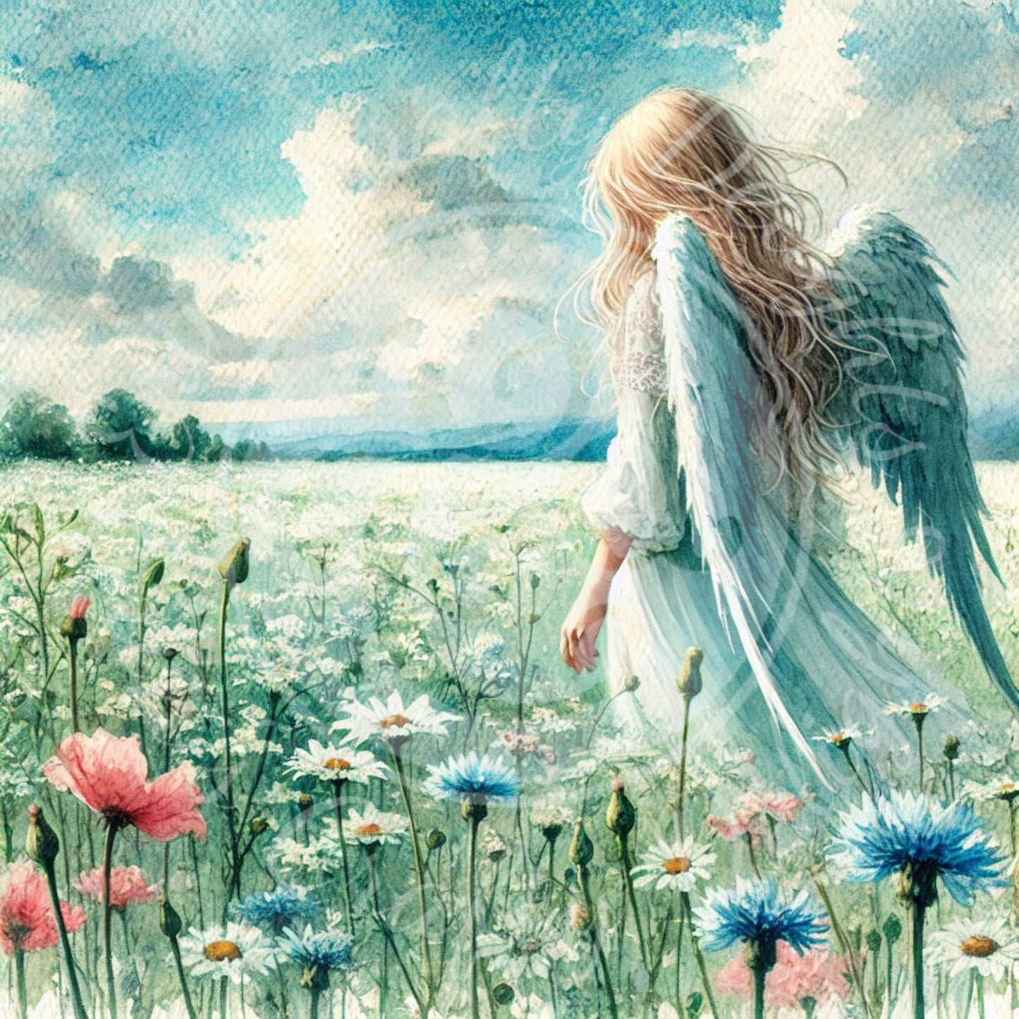 12 Sq Angel of Spring 8x8 Printable