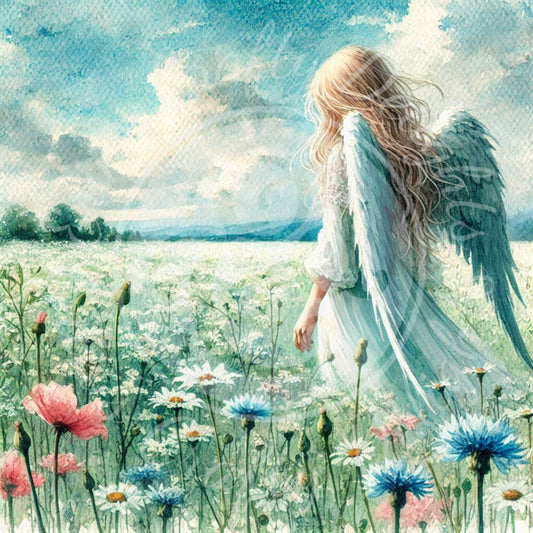 12 Sq Angel of Spring 8x8 Printable
