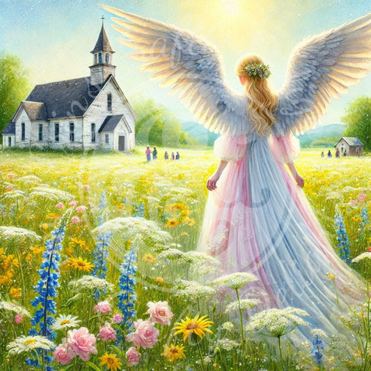 12 Sq Angels Watching Over Us 8x8 Printable