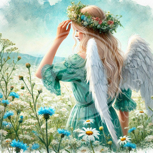 13 Sq Angel of Spring 8x8 Printable