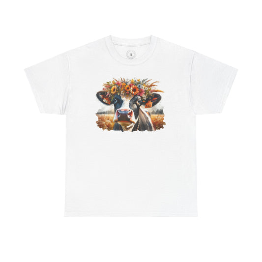 Happy Fall Y'all Cow Unisex Heavy Cotton Tee