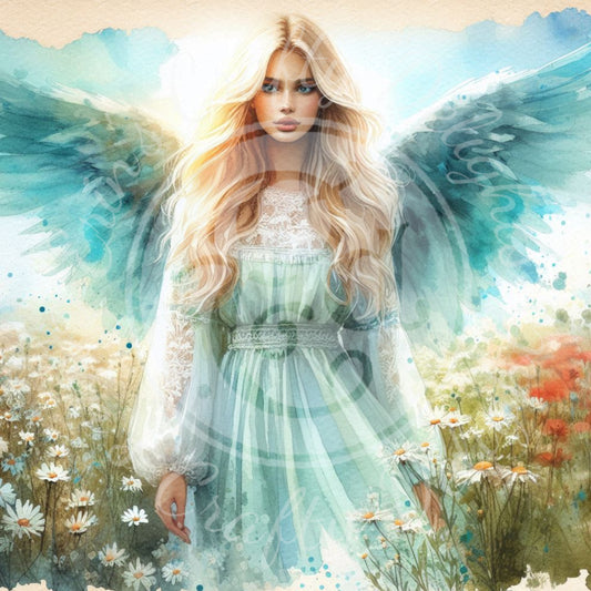 15 Sq Angel of Spring 8x8 Printable