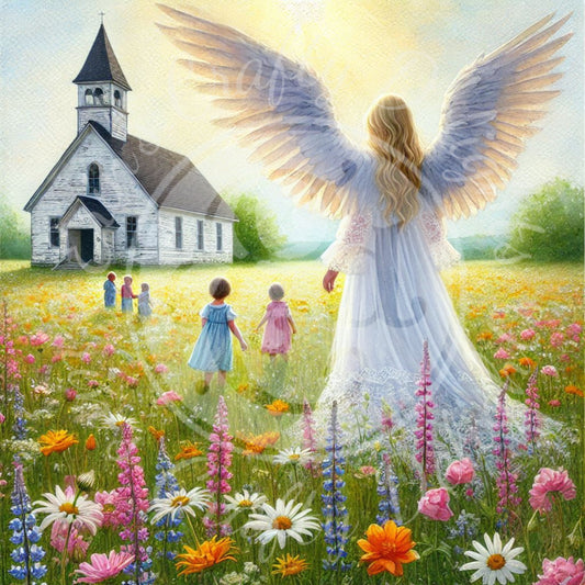 15 Sq Angels Watching Over Us 8x8 Printable