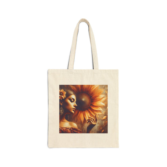 Poetic Sunflower Tote Bag