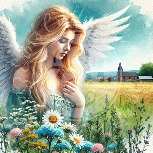 16 Sq Angel of Spring 8x8 Printable