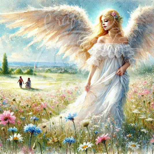 16 Sq Angels Watching Over Us 8x8 Printable