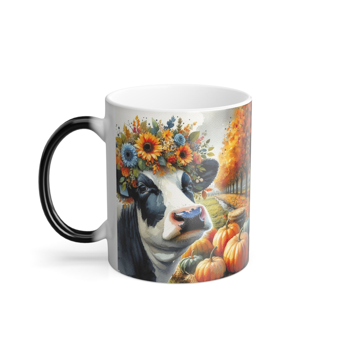 Autumn Cow Color Morphing Mug, 11oz