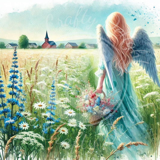 18 Sq Angel of Spring 8x8 Printable