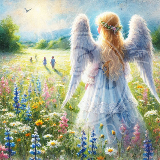 19 Sq Angels Watching Over Us 8x8 Printable