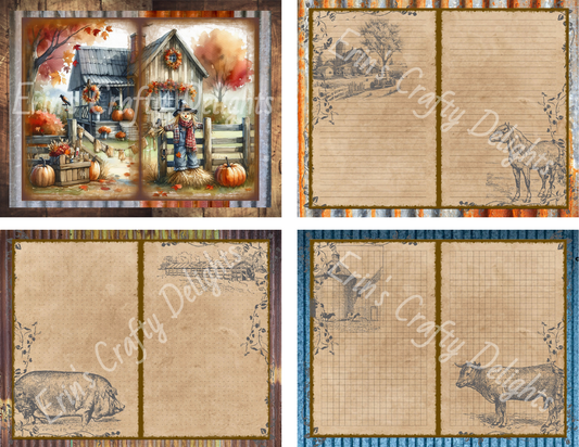 I Love Fall on the Farm Junk Journal Kit