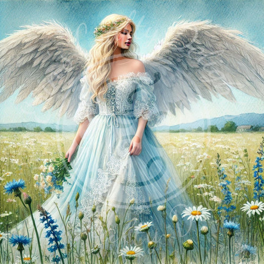 28 Sq Angel of Spring 8x8 Printable