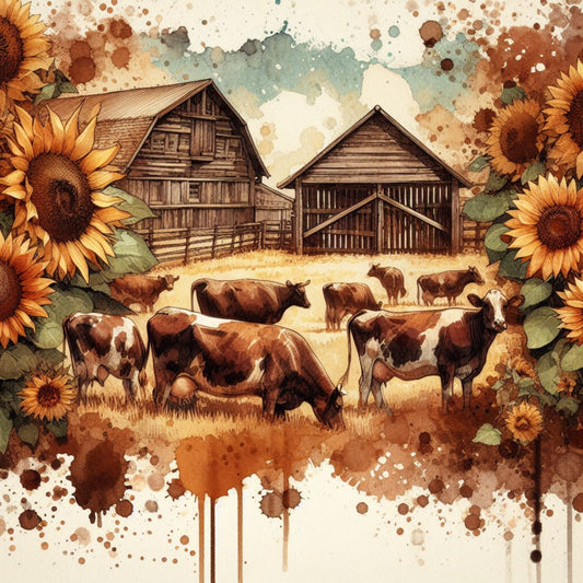 Sepia Holstein Cow 2