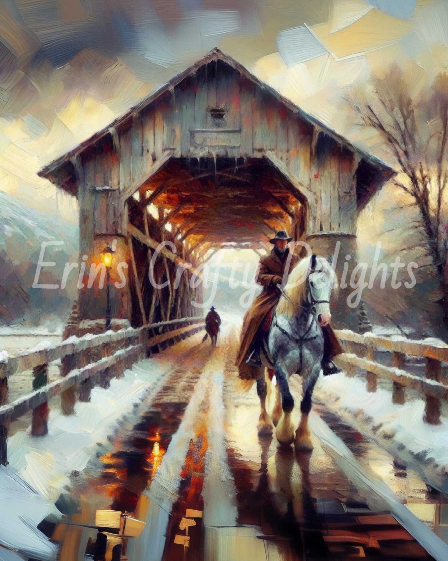3 Covered Bridge in Winter
