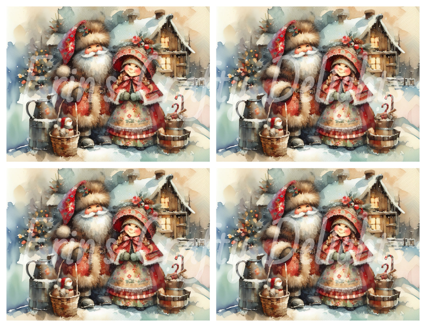 3 Cute Mr & Mrs Claus