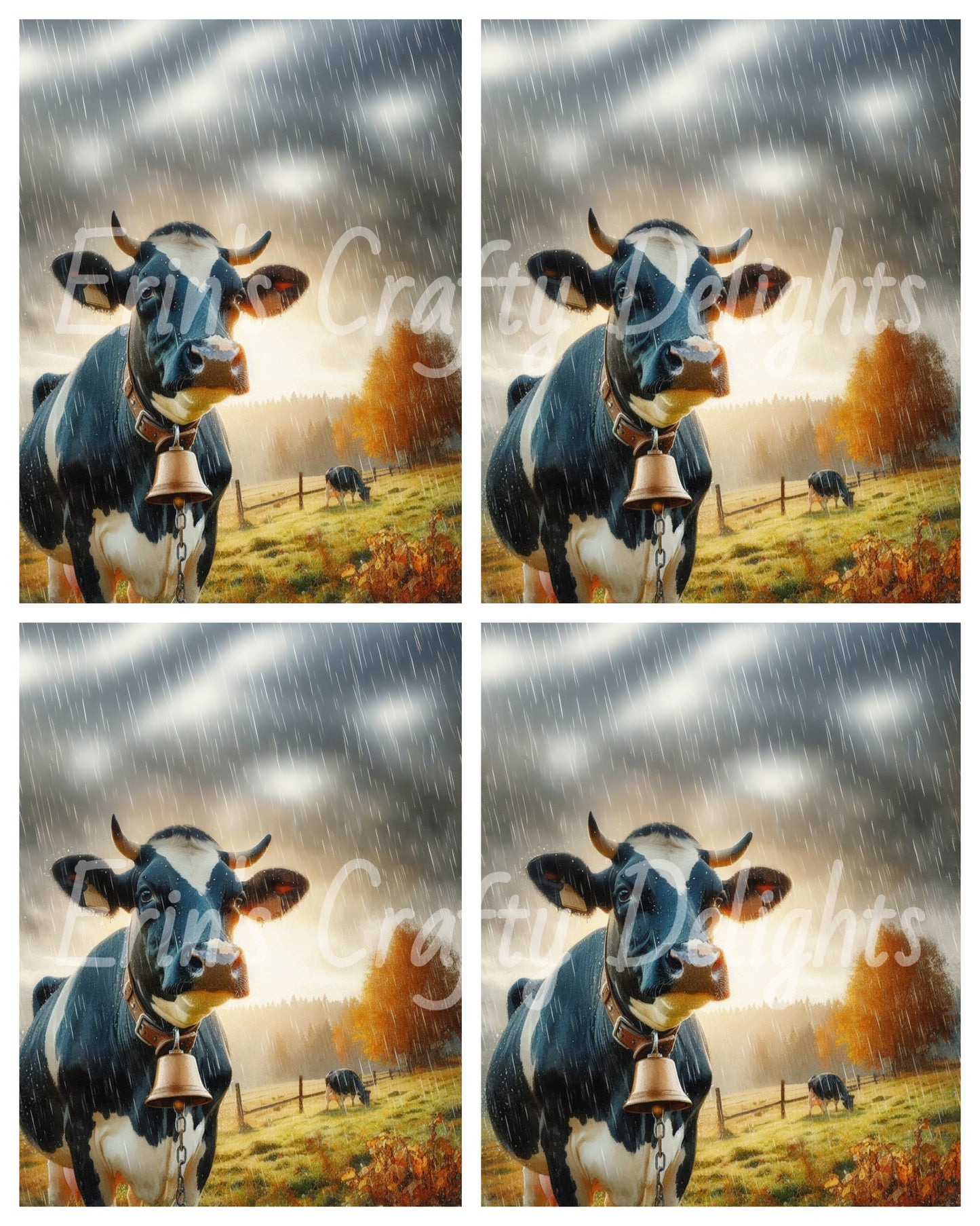 3 Fall Cow in Rain