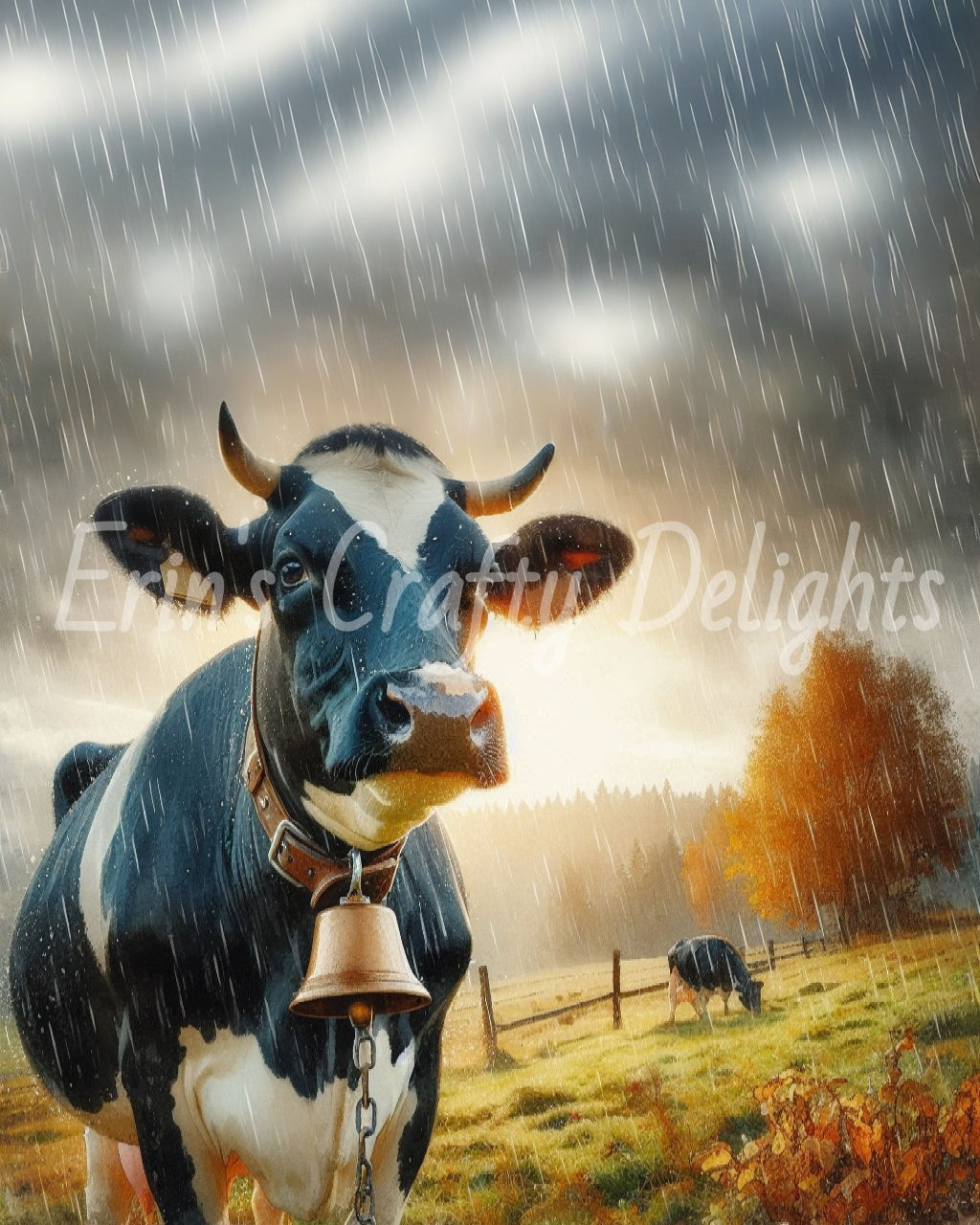 3 Fall Cow in Rain