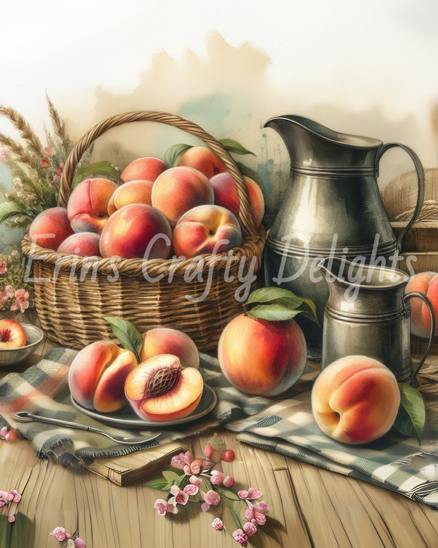 3 Rustic Peaches