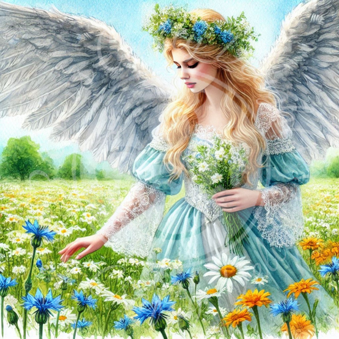 33 Sq Angel of Spring 8x8 Printable