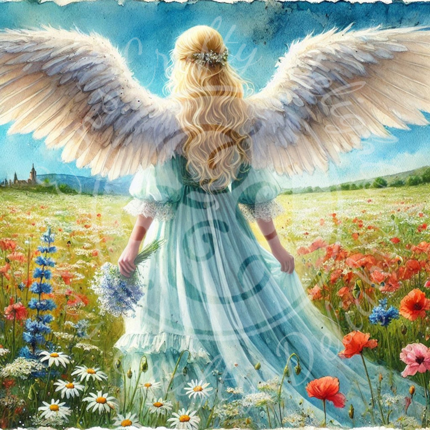 34 Sq Angel of Spring 8x8 Printable