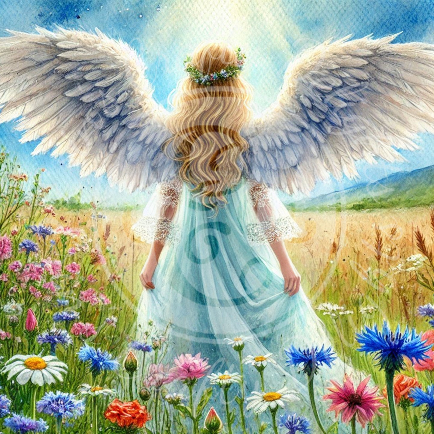 35 Sq Angel of Spring 8x8 Printable