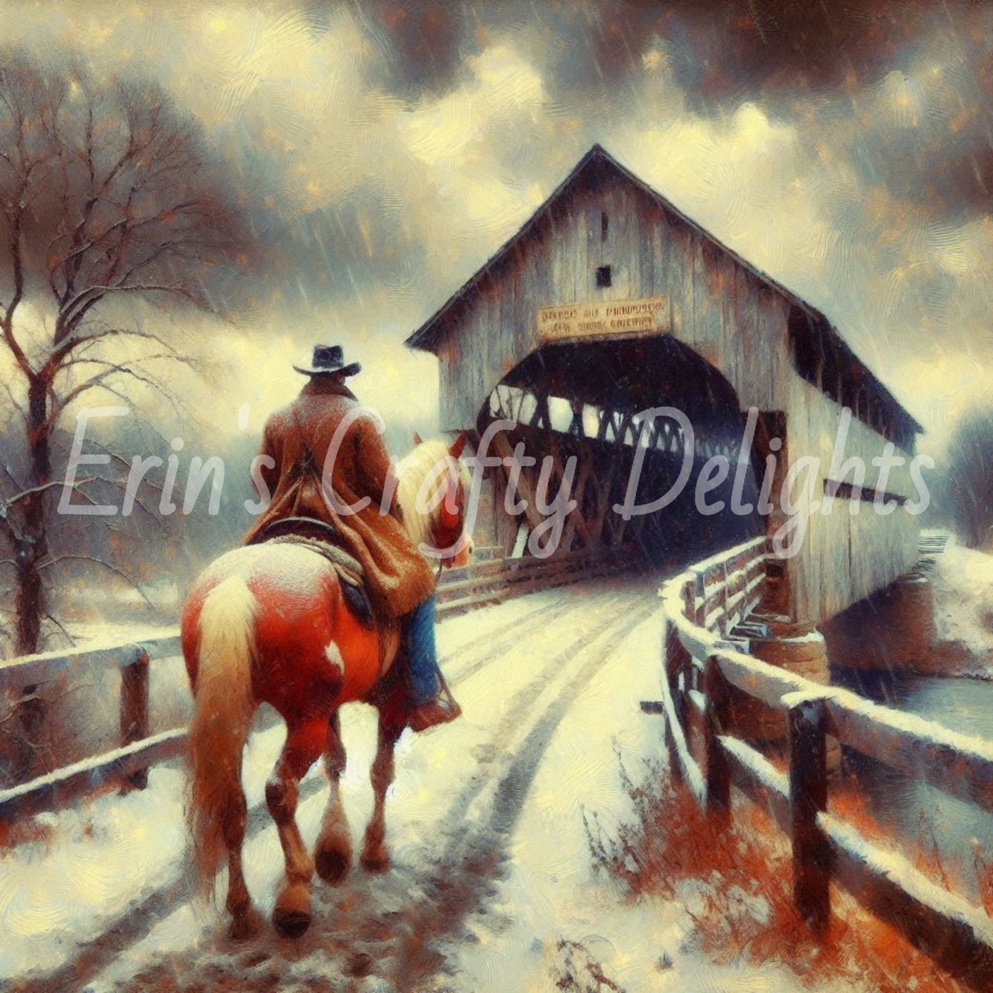4 Covered Bridge in Winter