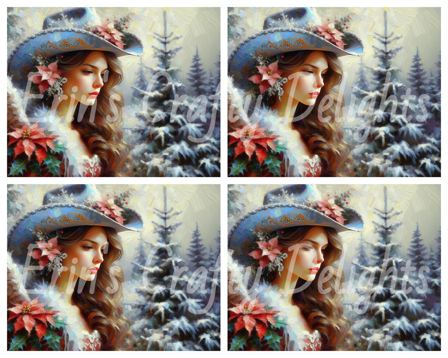 4 Cowgirl Christmas Angel