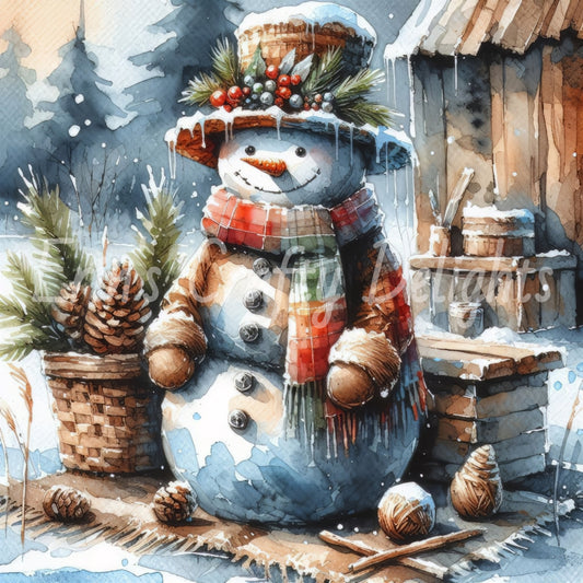 4 Rustic Snowman