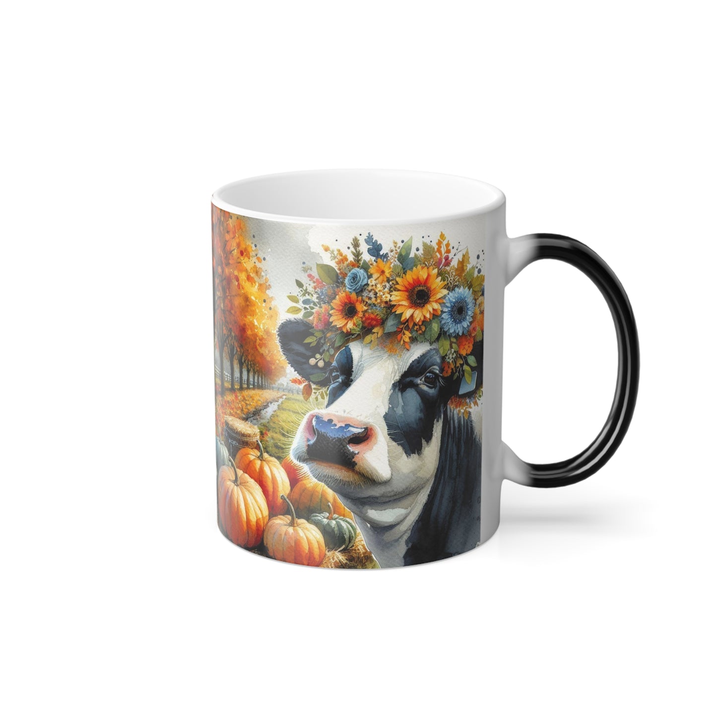 Autumn Cow Color Morphing Mug, 11oz