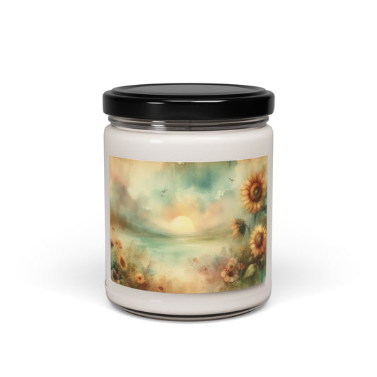 Summer Sunflowers UnScented Soy Candle, 9oz