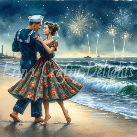4th of July 1940s Beach Dance 1