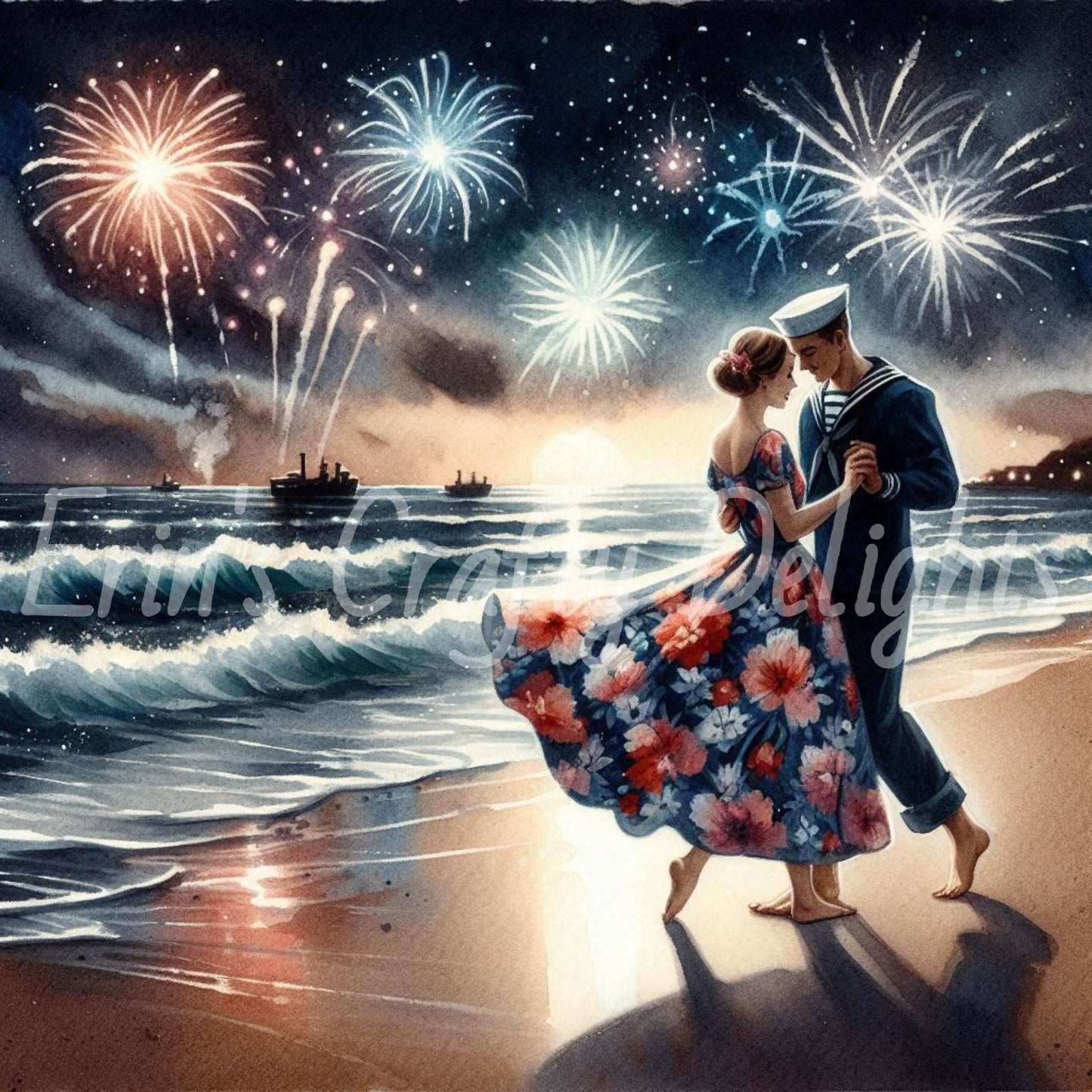 4th of July 1940s Beach Dance Set