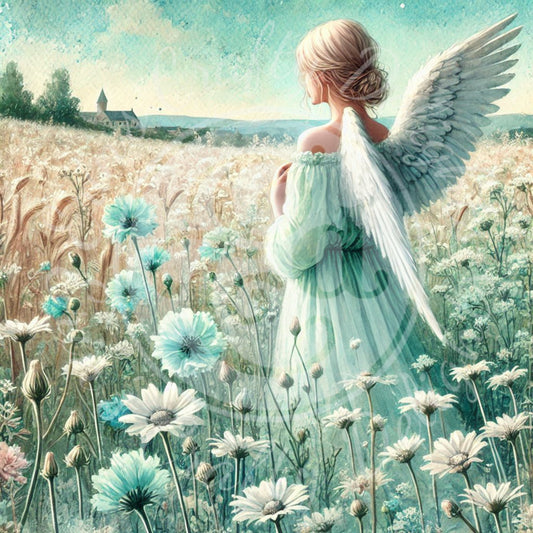 5 Sq Angel of Spring 8x8 Printable