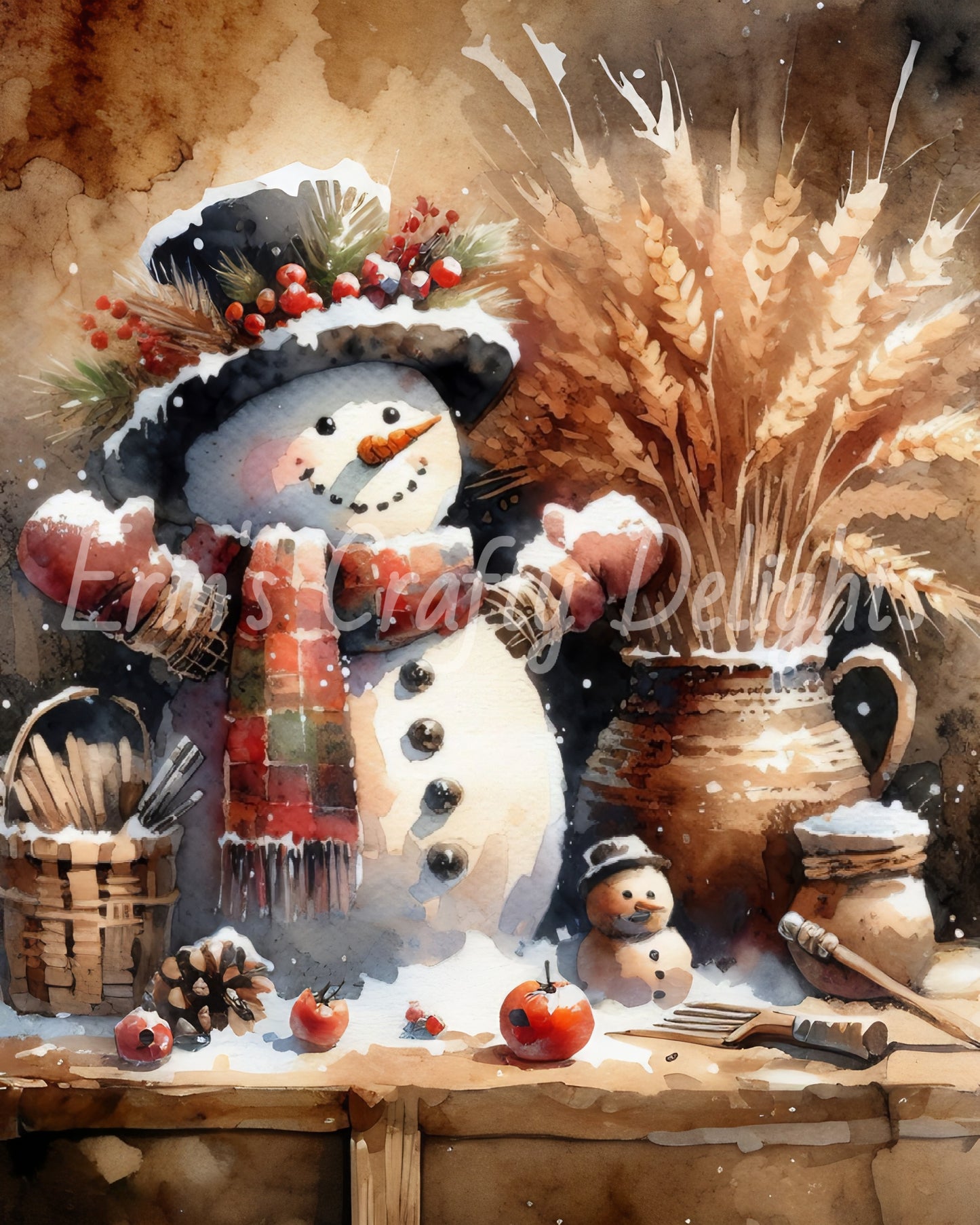 5 Rustic Snowman