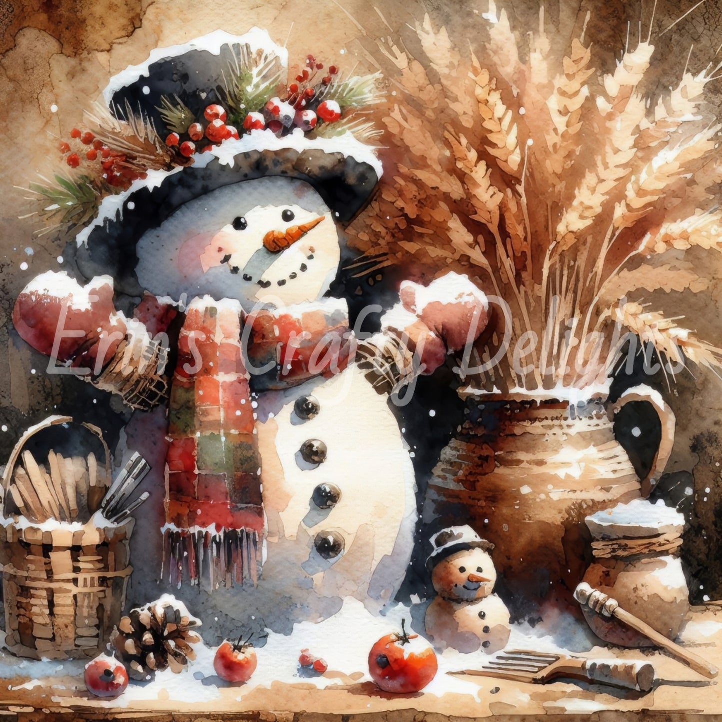 5 Rustic Snowman