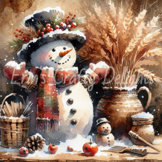 5 Rustic Snowman