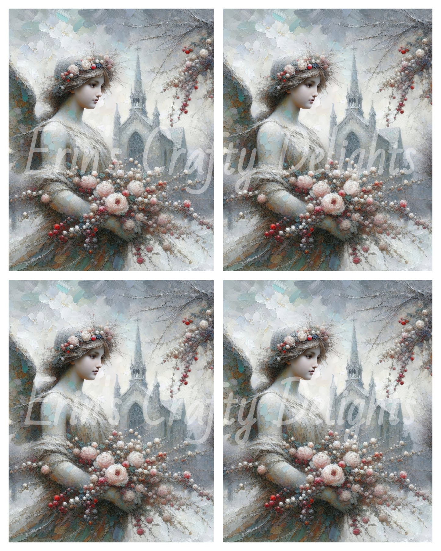 5 Stone Christmas Angel