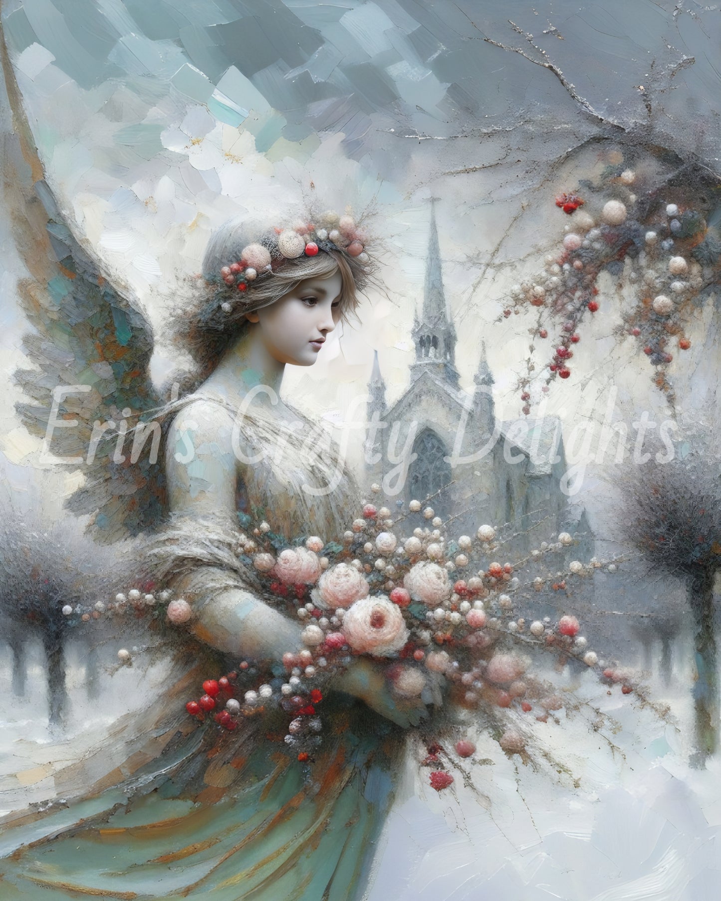 5 Stone Christmas Angel