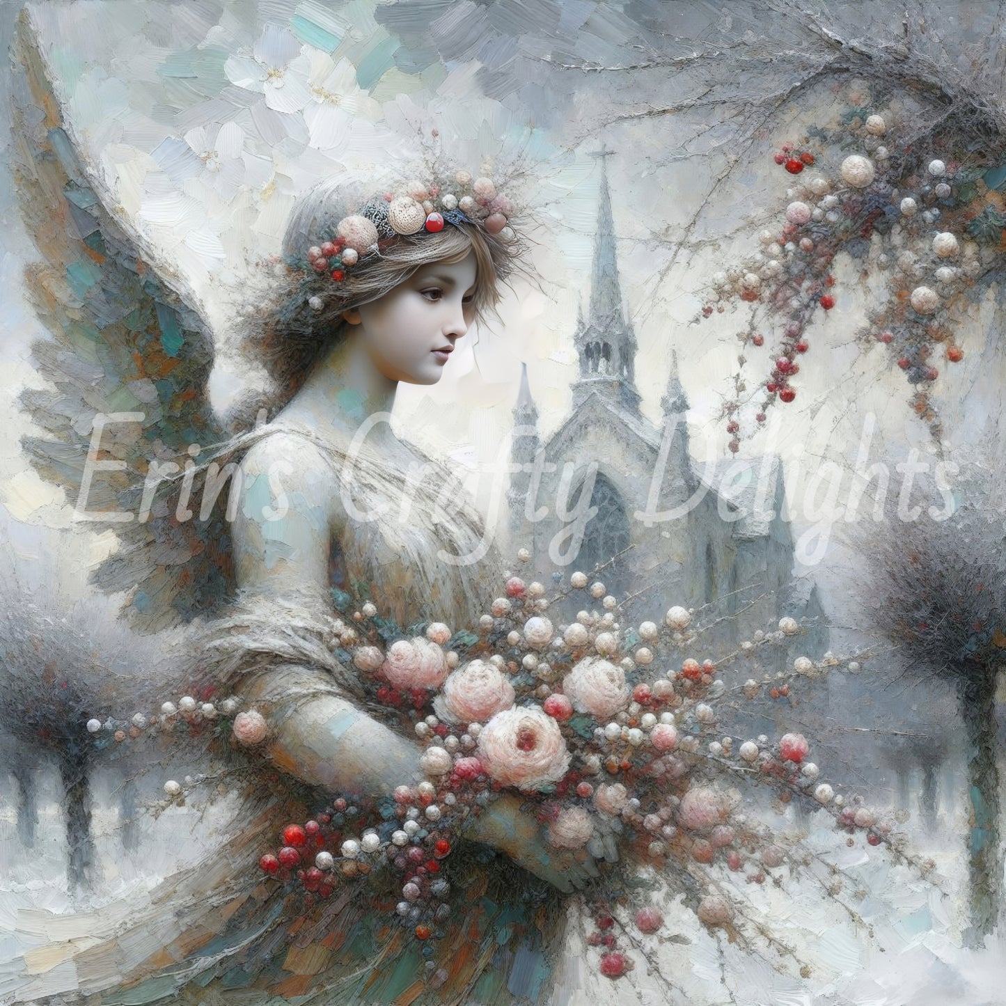 5 Stone Christmas Angel