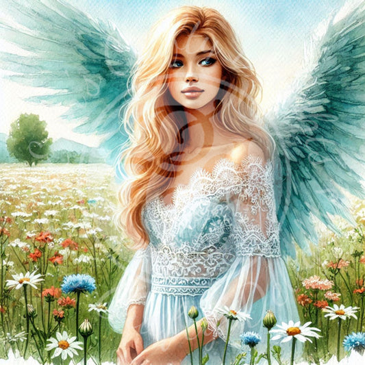6 Sq Angel of Spring 8x8 Printable