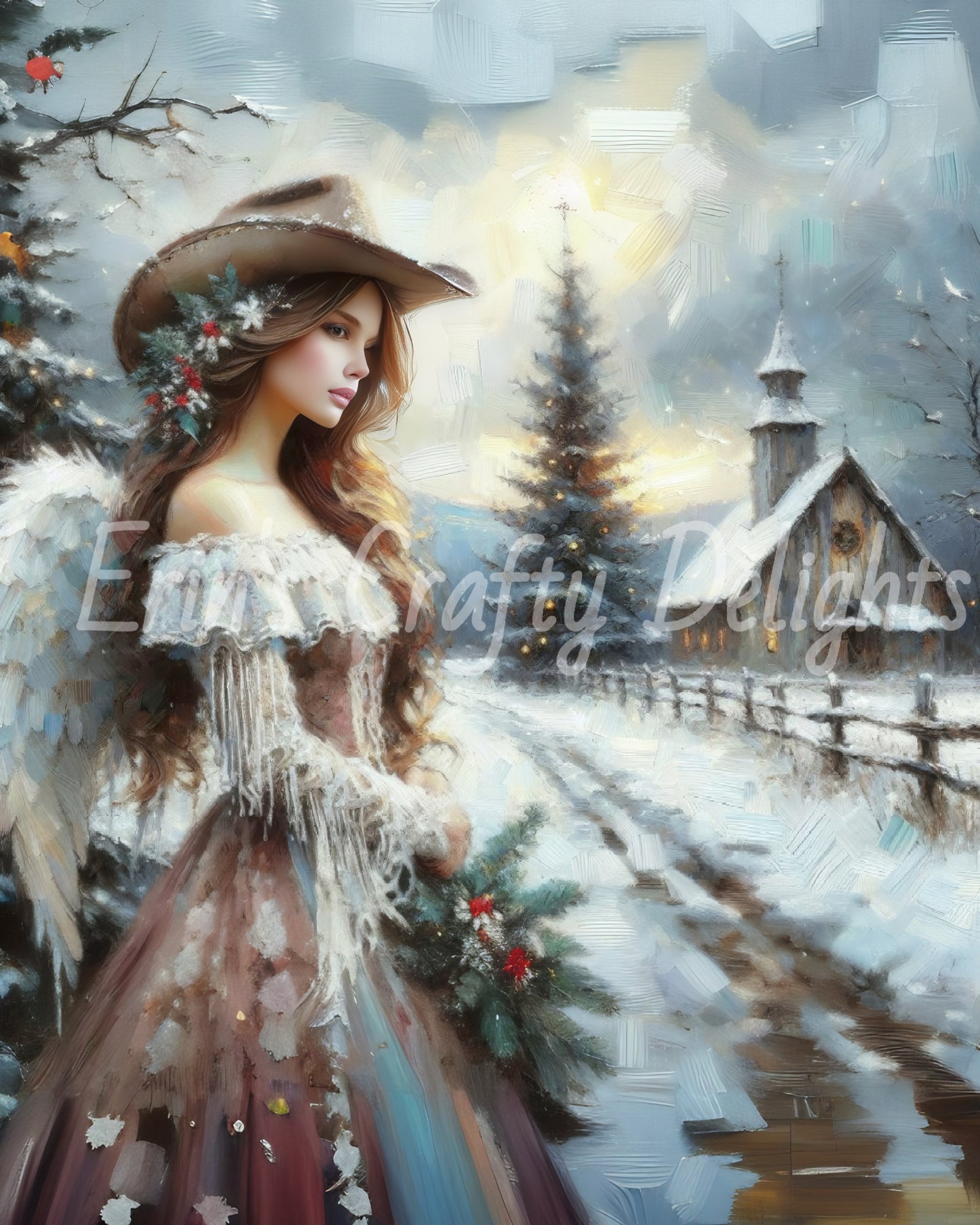 6 Cowgirl Christmas Angel