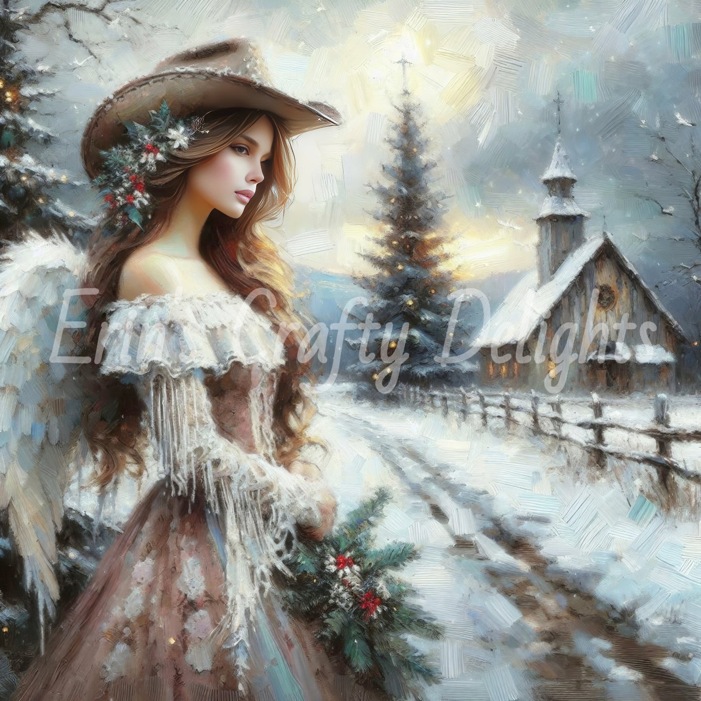 6 Cowgirl Christmas Angel