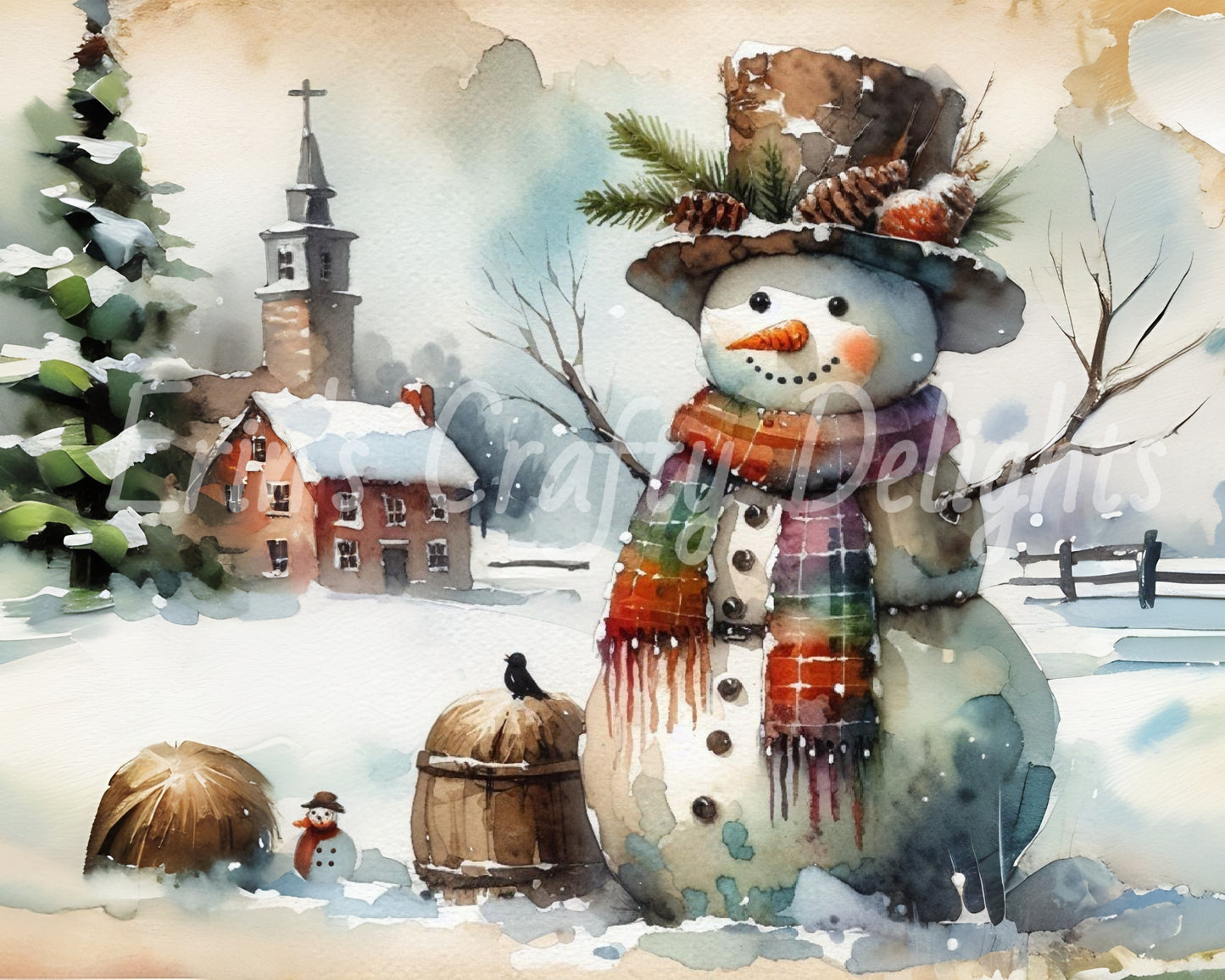 6 Rustic Snowman
