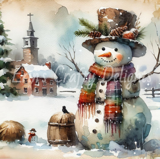 6 Rustic Snowman