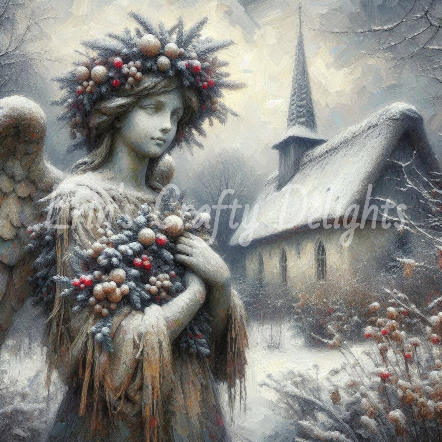 6 Stone Christmas Angel