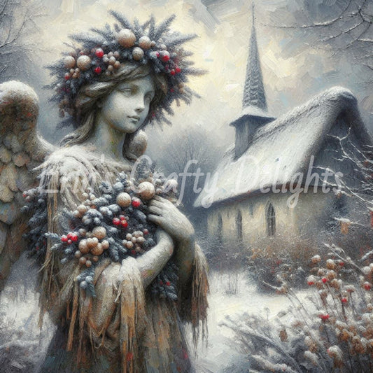 6 Stone Christmas Angel